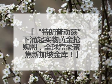 “特朗普动荡”下涌起实物黄金抢购潮，全球富豪聚焦新加坡金库！