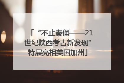 “不止秦俑——21世纪陕西考古新发现”特展亮相美国加州