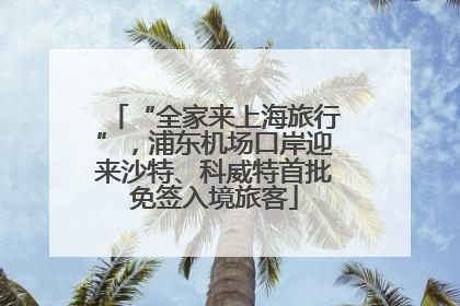 “全家来上海旅行”，浦东机场口岸迎来沙特、科威特首批免签入境旅客