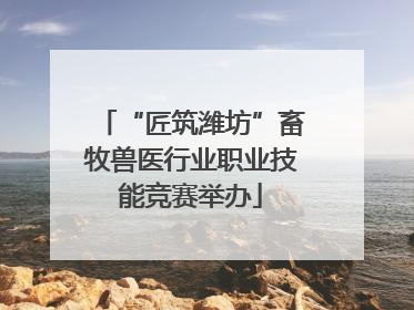 “匠筑潍坊”畜牧兽医行业职业技能竞赛举办