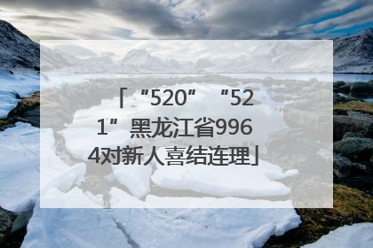 “520”“521”黑龙江省9964对新人喜结连理
