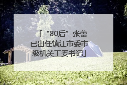 “80后”张蕾已出任镇江市委市级机关工委书记