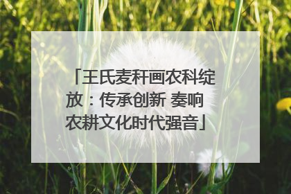 王氏麦秆画农科绽放：传承创新 奏响农耕文化时代强音