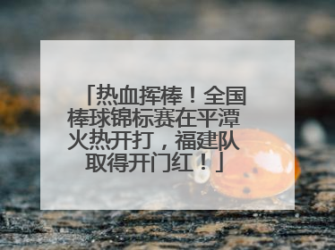 热血挥棒！全国棒球锦标赛在平潭火热开打，福建队取得开门红！