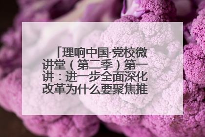 理响中国·党校微讲堂（第二季）第一讲：进一步全面深化改革为什么要聚焦推进中国式现代化