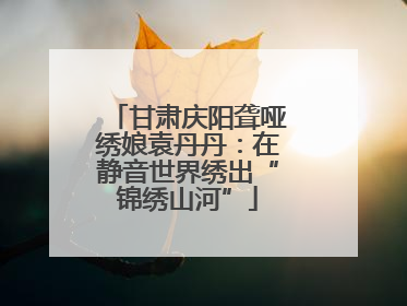 甘肃庆阳聋哑绣娘袁丹丹：在静音世界绣出“锦绣山河”