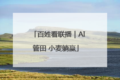 百姓看联播｜AI管田 小麦躺赢