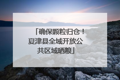 确保颗粒归仓！夏津县全域开放公共区域晒粮