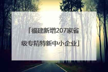 福建新增207家省级专精特新中小企业