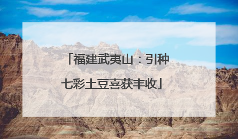 福建武夷山：引种七彩土豆喜获丰收