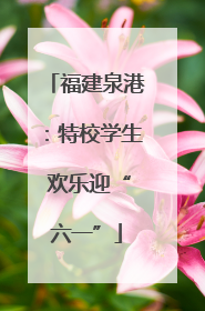 福建泉港：特校学生 欢乐迎“六一”