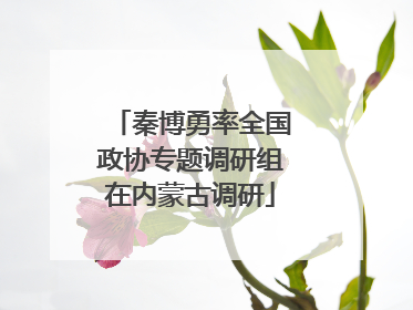 秦博勇率全国政协专题调研组在内蒙古调研