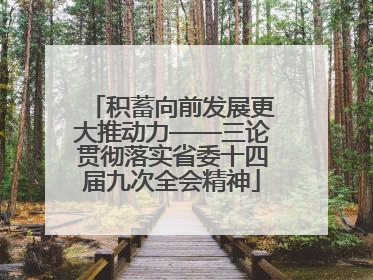 积蓄向前发展更大推动力——三论贯彻落实省委十四届九次全会精神