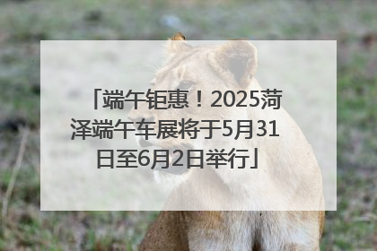 端午钜惠！2025菏泽端午车展将于5月31日至6月2日举行