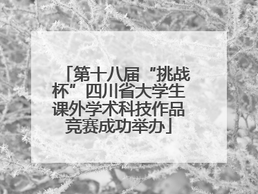 第十八届“挑战杯”四川省大学生课外学术科技作品竞赛成功举办