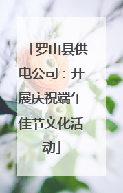 罗山县供电公司：开展庆祝端午佳节文化活动