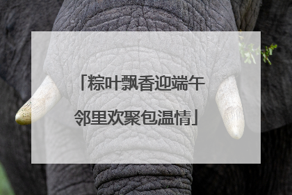 粽叶飘香迎端午 邻里欢聚包温情