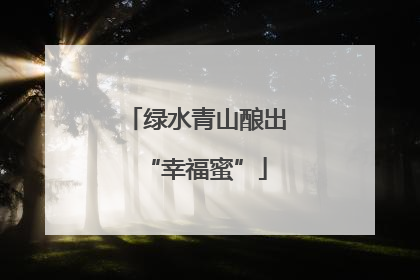 绿水青山酿出“幸福蜜”