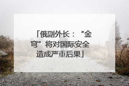 俄副外长：“金穹”将对国际安全造成严重后果