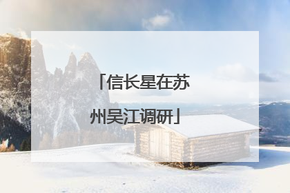 信长星在苏州吴江调研