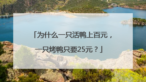 为什么一只活鸭上百元，一只烤鸭只要25元？