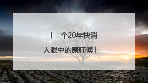 一个20年快消人眼中的康师傅
