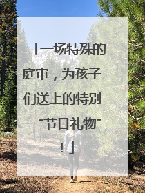 一场特殊的庭审，为孩子们送上的特别“节日礼物”！