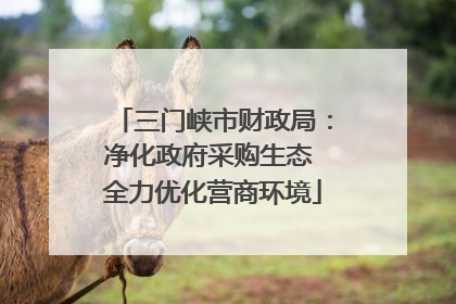 三门峡市财政局：净化政府采购生态 全力优化营商环境