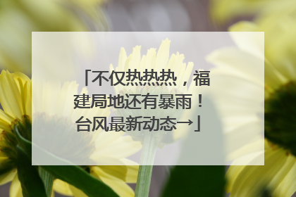 不仅热热热，福建局地还有暴雨！台风最新动态→