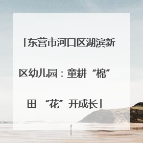 东营市河口区湖滨新区幼儿园：童耕“棉”田 “花”开成长