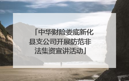 中华财险娄底新化县支公司开展防范非法集资宣讲活动