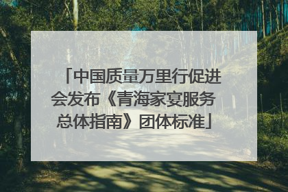 中国质量万里行促进会发布《青海家宴服务总体指南》团体标准