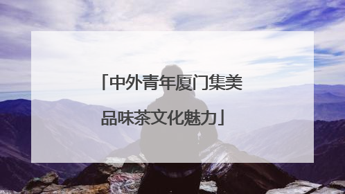 中外青年厦门集美品味茶文化魅力