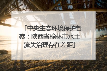 中央生态环境保护督察：陕西省榆林市水土流失治理存在差距