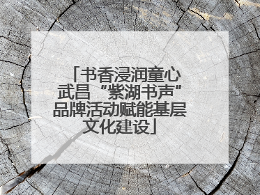 书香浸润童心 武昌“紫湖书声”品牌活动赋能基层文化建设