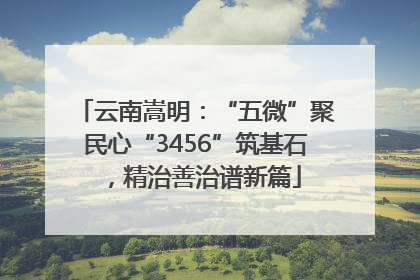 云南嵩明：“五微”聚民心“3456”筑基石，精治善治谱新篇