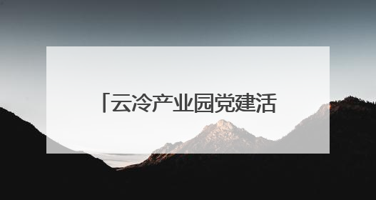 云冷产业园党建活动聚力清风正气