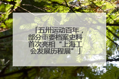 五卅运动百年，部分重要档案史料首次亮相“上海工会发展历程展”