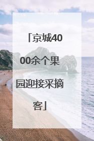 京城4000余个果园迎接采摘客