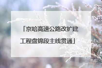 京哈高速公路改扩建工程盘锦段主线贯通