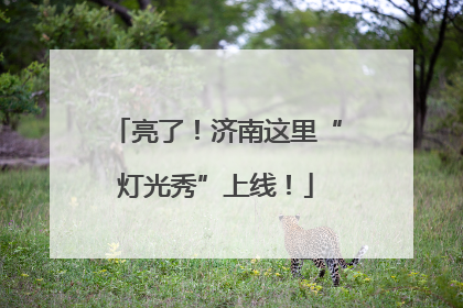 亮了！济南这里“灯光秀”上线！