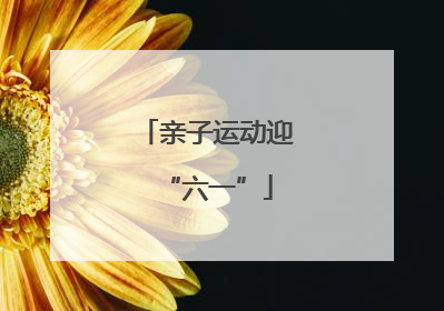 亲子运动迎“六一”