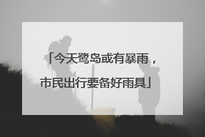今天鹭岛或有暴雨，市民出行要备好雨具