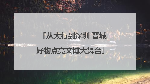 从太行到深圳 晋城好物点亮文博大舞台