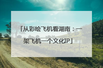 从彩绘飞机看湖南：一架飞机一个文化IP