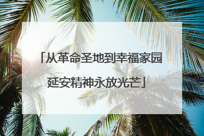 从革命圣地到幸福家园 延安精神永放光芒
