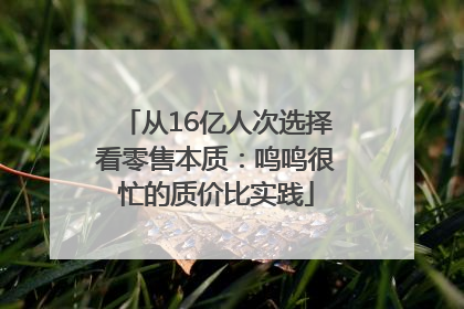 从16亿人次选择看零售本质：鸣鸣很忙的质价比实践