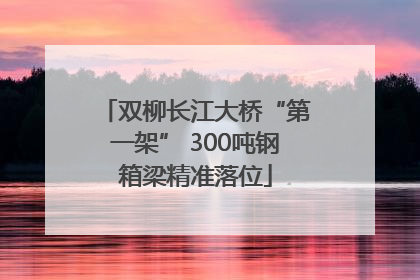 双柳长江大桥“第一架” 300吨钢箱梁精准落位
