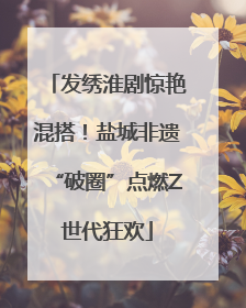 发绣淮剧惊艳混搭！盐城非遗“破圈”点燃Z世代狂欢