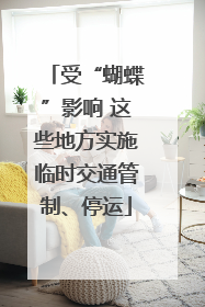 受“蝴蝶”影响 这些地方实施临时交通管制、停运